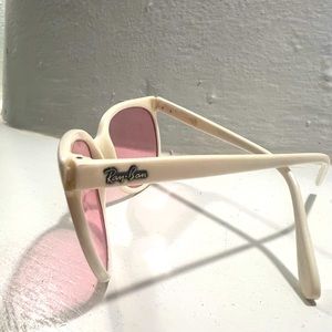 Vintage Rare - White Ray Bans - Pink Frames
